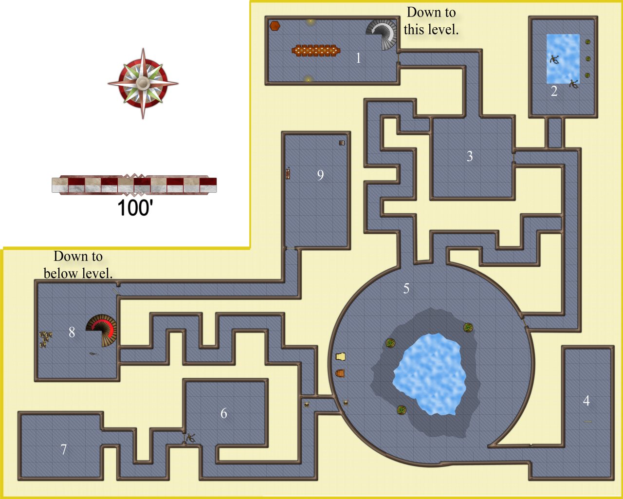 Nibirum Map: temple of the unholy dungeon level 09 by JimP
